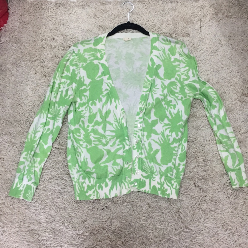 J.Crew lime green cardigan